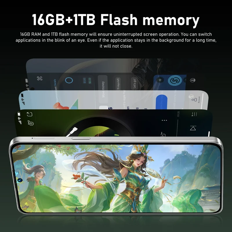 SALE NEW M17 Pro Max Global Version 7.3" HD Standby 22GB 2TB Snapdragon 8 Gen4 Dual Card 7800mAh 108M Android