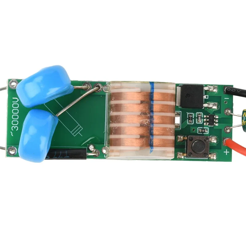DC 3.3V-5V to DC 15-30KV Arc Igniter High Voltage Module No-load High Power High Voltage Booster Module Adjustable Voltage Coil