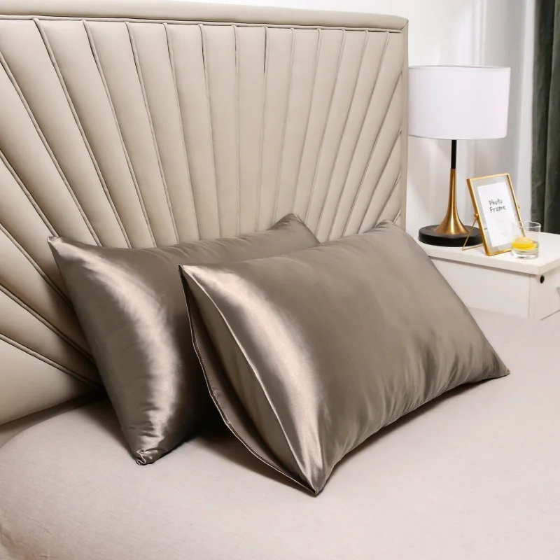 100% Silk Pillowcase Pillow Cover Silky Satin Hair Beauty Pillowcase Comfortable Pillow Case Home Decor Pillow Covers.