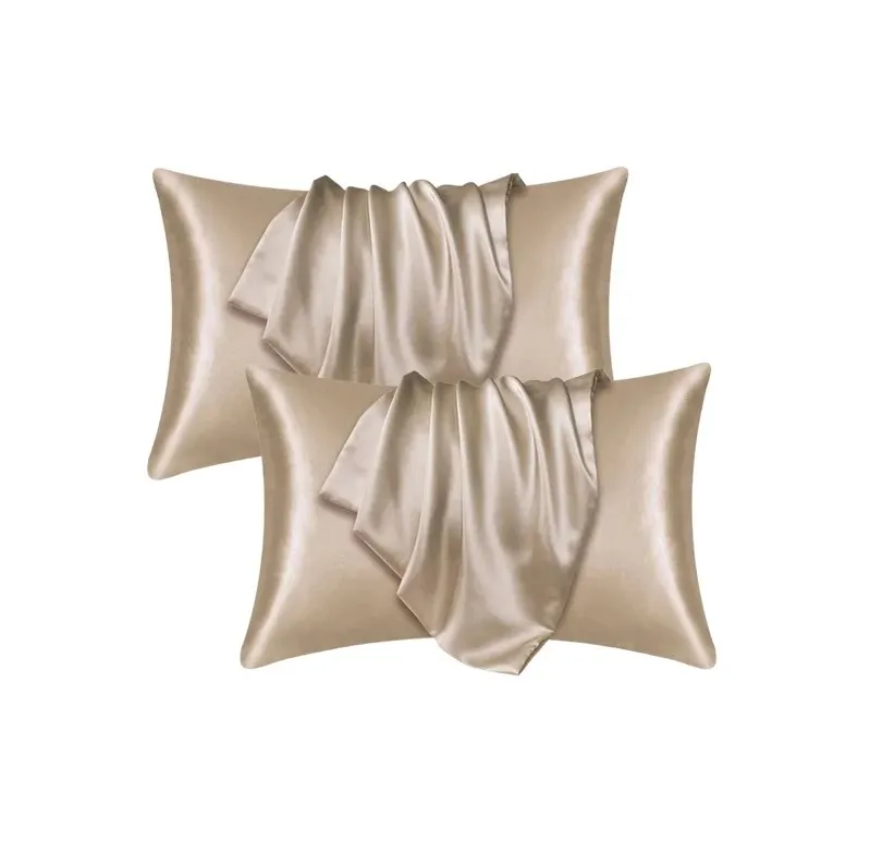 100% Silk Pillowcase Pillow Cover Silky Satin Hair Beauty Pillowcase Comfortable Pillow Case Home Decor Pillow Covers.