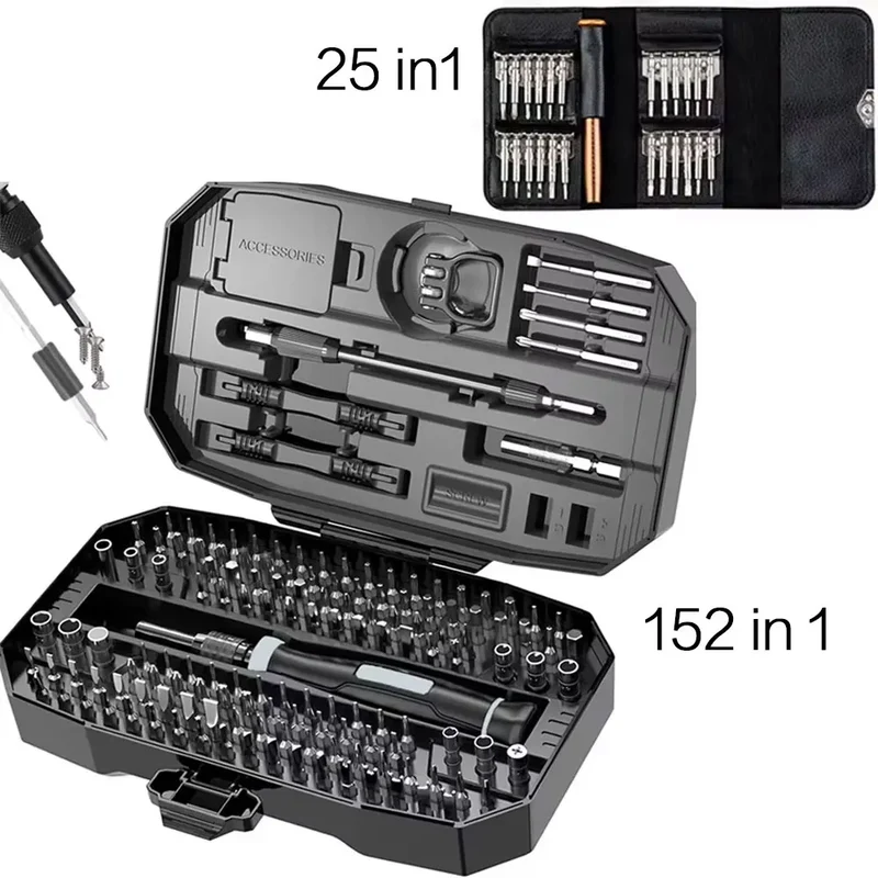 Precision Screwdriver Set, Laptop Tool Kit, 152/25 in 1 Professional Computer Screwdriver Repair Kit T5 T6 Torx Screwdriver