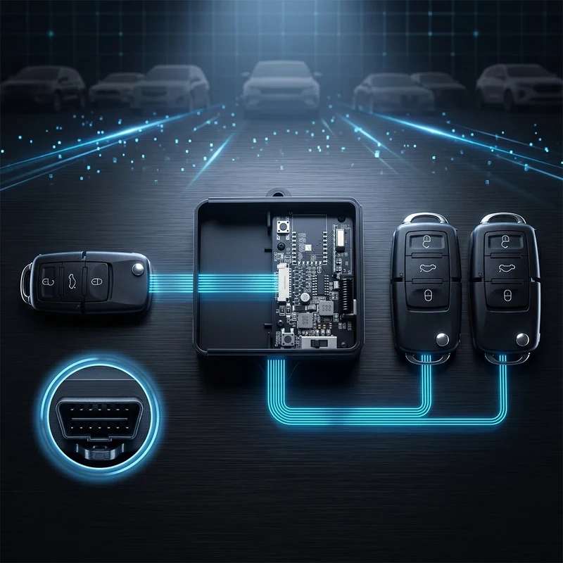 Car Key Universal Adapter Box OBD Plug KEYDIY Remote Control Duplicator 433.92MHz Code Grabber Clone Gate Key Fob Command Hand