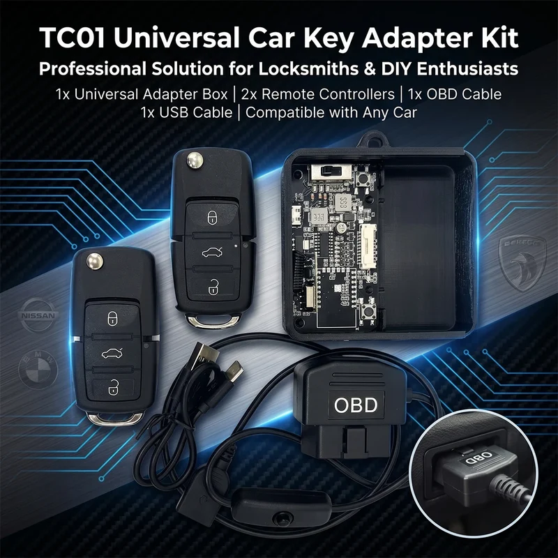 Car Key Universal Adapter Box OBD Plug KEYDIY Remote Control Duplicator 433.92MHz Code Grabber Clone Gate Key Fob Command Hand