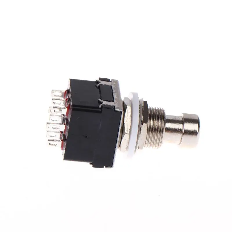 NEW 1/3Pcs Button Direct Conversion Switch 9 Pin 3PDT Latching Guitar Switch Guitar Effects Pedal Box Stomp Foot True Bypass