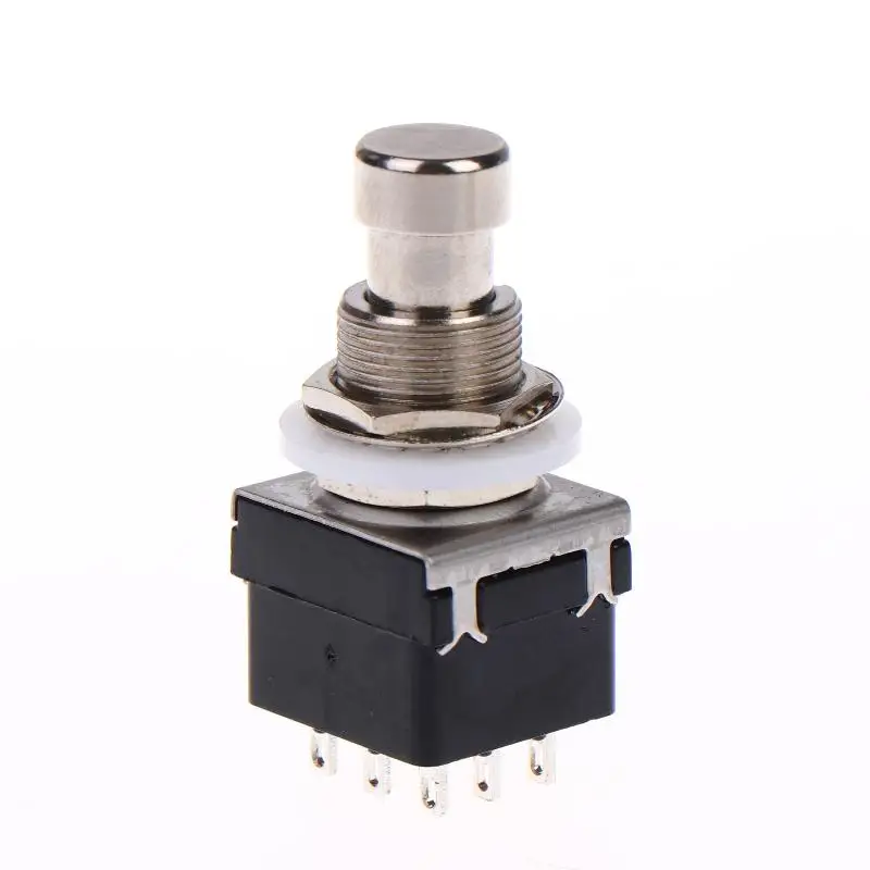 NEW 1/3Pcs Button Direct Conversion Switch 9 Pin 3PDT Latching Guitar Switch Guitar Effects Pedal Box Stomp Foot True Bypass