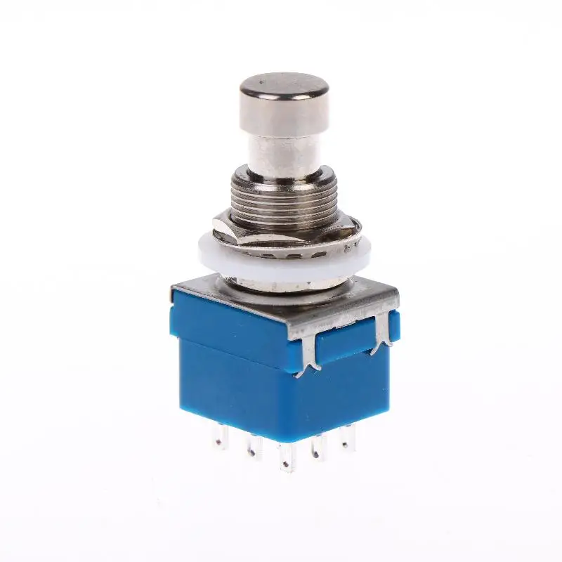 NEW 1/3Pcs Button Direct Conversion Switch 9 Pin 3PDT Latching Guitar Switch Guitar Effects Pedal Box Stomp Foot True Bypass