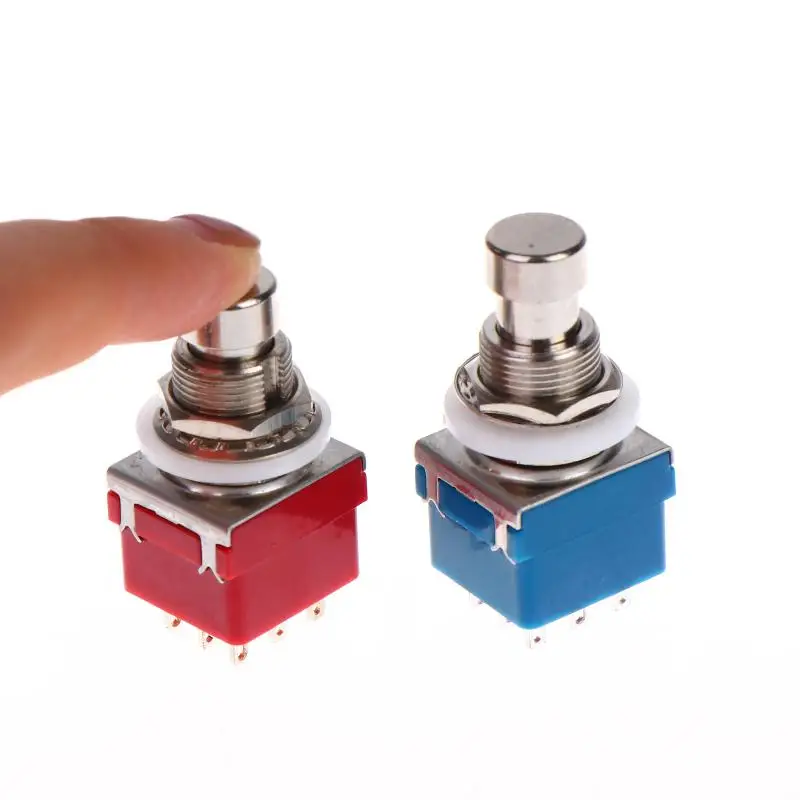 Stomp Foot Box Guitar Effects Pedal Switch, 1/3Pcs 9 Pin 3PDT Latching Switch Direct Conversion Button, True Bypass