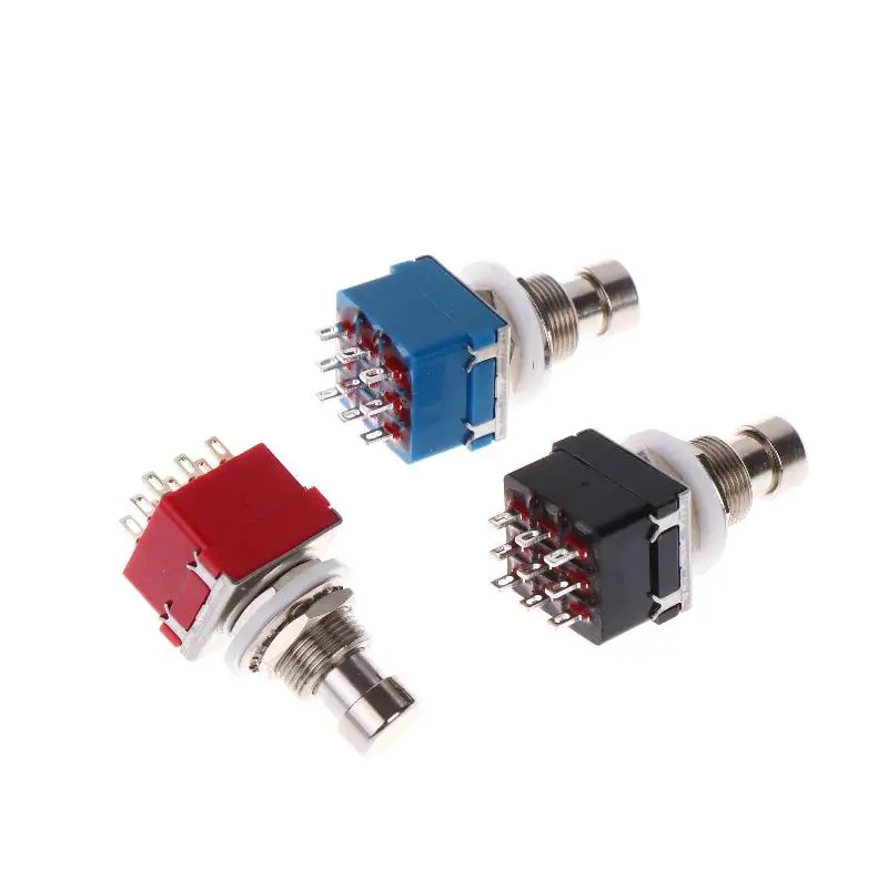 Stomp Foot Box Guitar Effects Pedal Switch, 1/3Pcs 9 Pin 3PDT Latching Switch Direct Conversion Button, True Bypass