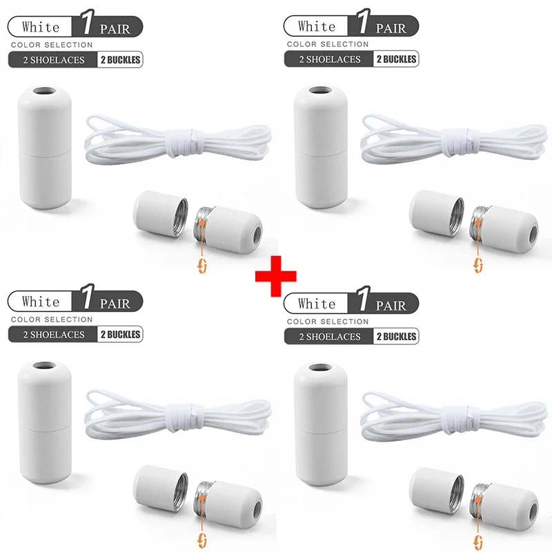 Elastic No Tie Shoelaces Semicircle Shoe Laces For Kids and Adult Sneakers Shoelace Quick Lazy Metal Lock Laces Shoe Strings