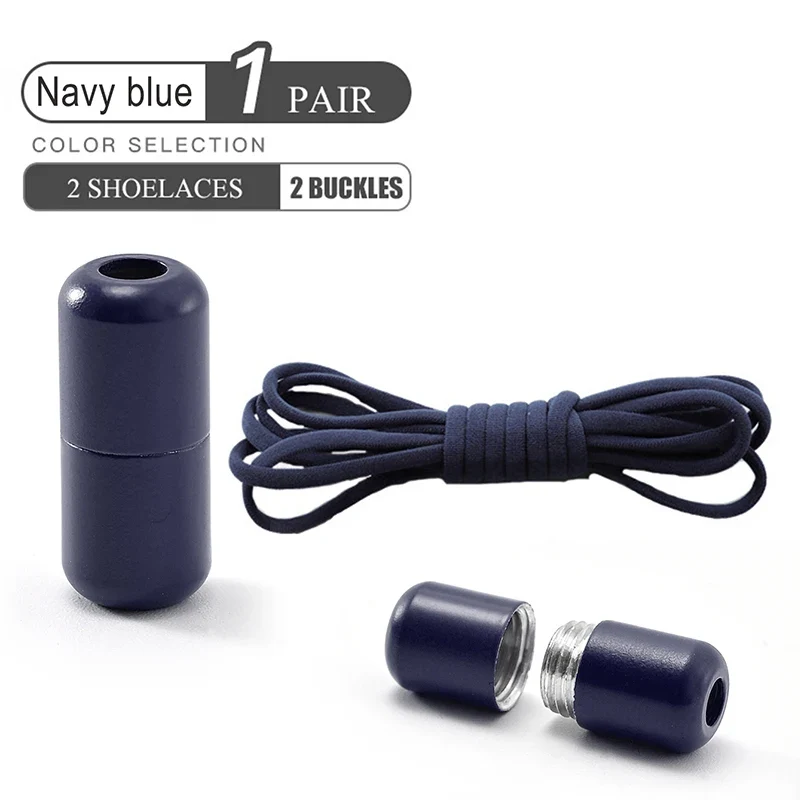 Elastic No Tie Shoelaces Semicircle Shoe Laces For Kids and Adult Sneakers Shoelace Quick Lazy Metal Lock Laces Shoe Strings