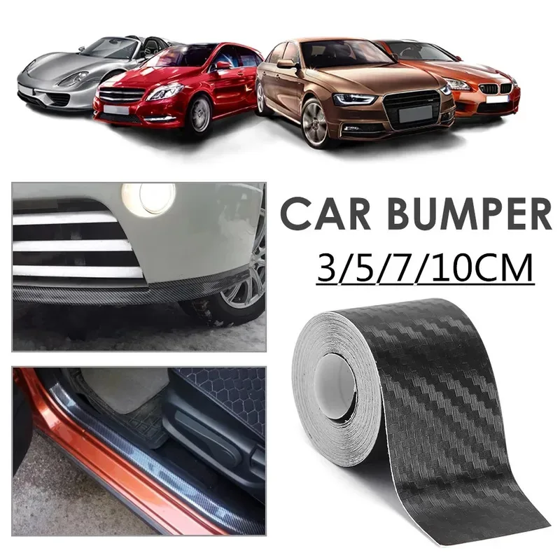 1-5m Nano Carbon Fiber Car Tape Sticker Door Mirror Paste Protector Strip DIY Protection Protective Film Waterproof Adhesive