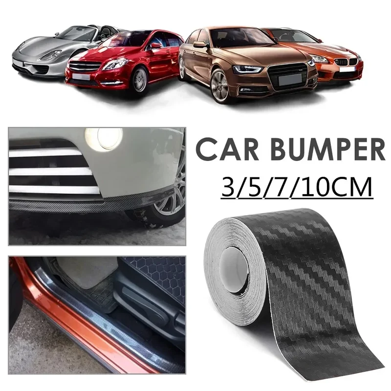 1-5m Nano Carbon Fiber Car Tape Sticker Door Mirror Paste Protector Strip DIY Protection Protective Film Waterproof Adhesive