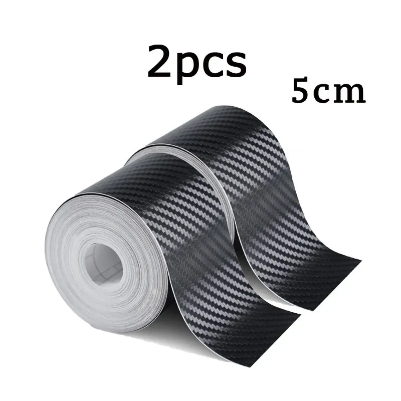 1-5m Nano Carbon Fiber Car Tape Sticker Door Mirror Paste Protector Strip DIY Protection Protective Film Waterproof Adhesive