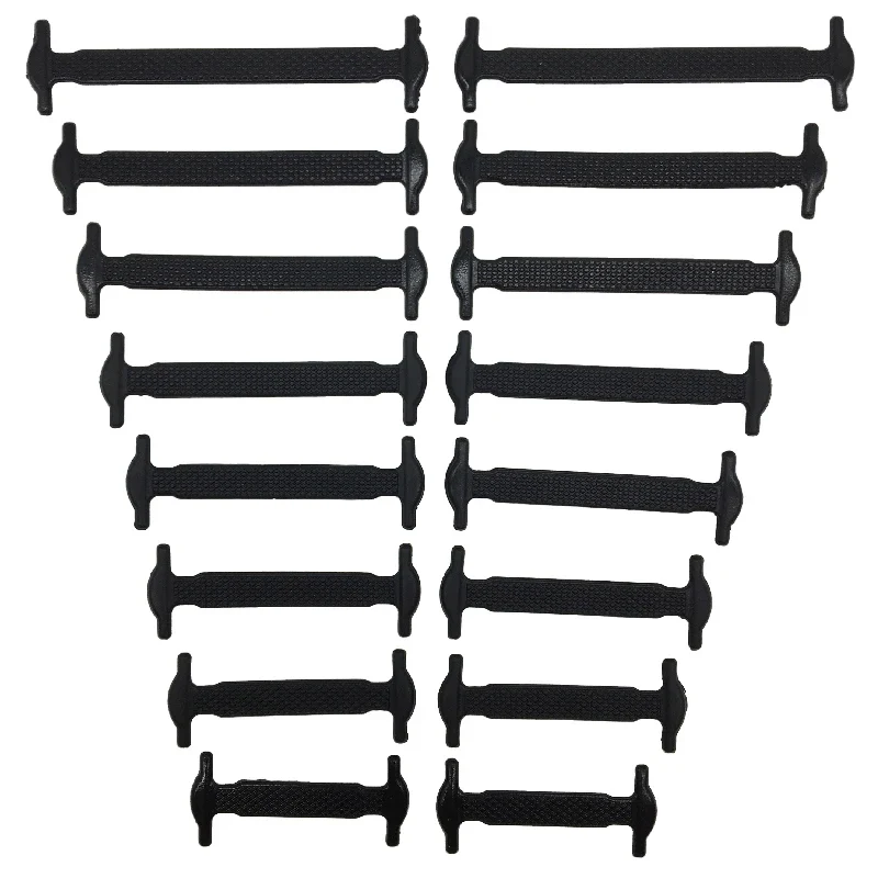 16pcs/lot Silicone Shoelaces No Tie Shoelaces 12 colors Elastic Lace Shoelace Creative Lazy Silicone Laces Rubber Lace