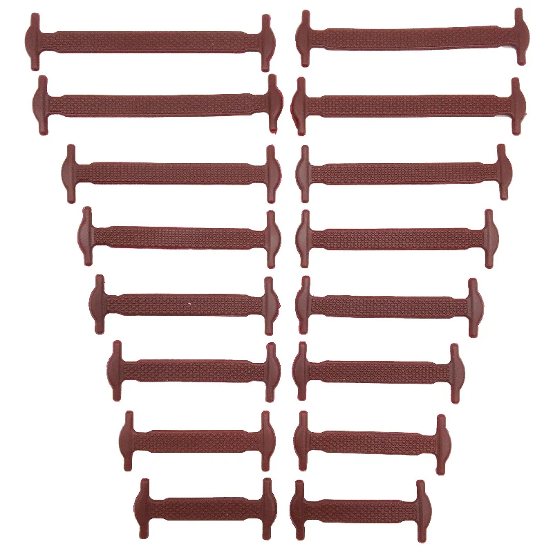 16pcs/lot Silicone Shoelaces No Tie Shoelaces 12 colors Elastic Lace Shoelace Creative Lazy Silicone Laces Rubber Lace