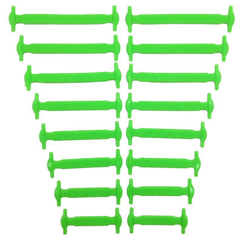 16pcs/lot Silicone Shoelaces No Tie Shoelaces 12 colors Elastic Lace Shoelace Creative Lazy Silicone Laces Rubber Lace