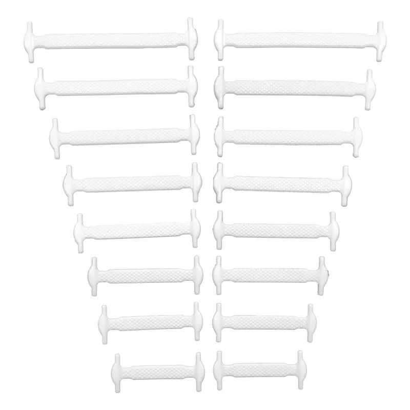 16pcs/lot Silicone Shoelaces No Tie Shoelaces 12 colors Elastic Lace Shoelace Creative Lazy Silicone Laces Rubber Lace
