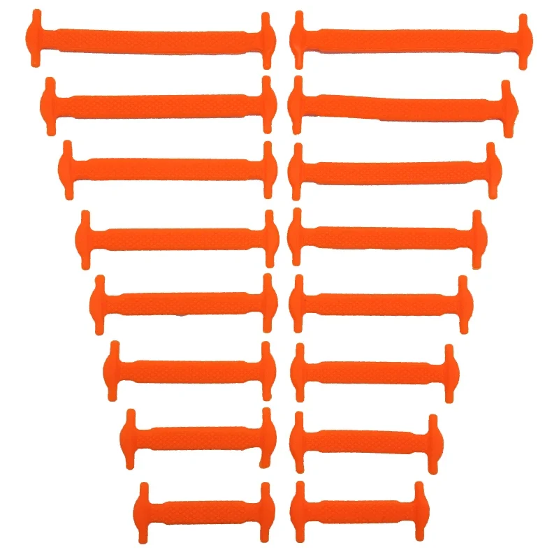 16pcs/lot Silicone Shoelaces No Tie Shoelaces 12 colors Elastic Lace Shoelace Creative Lazy Silicone Laces Rubber Lace