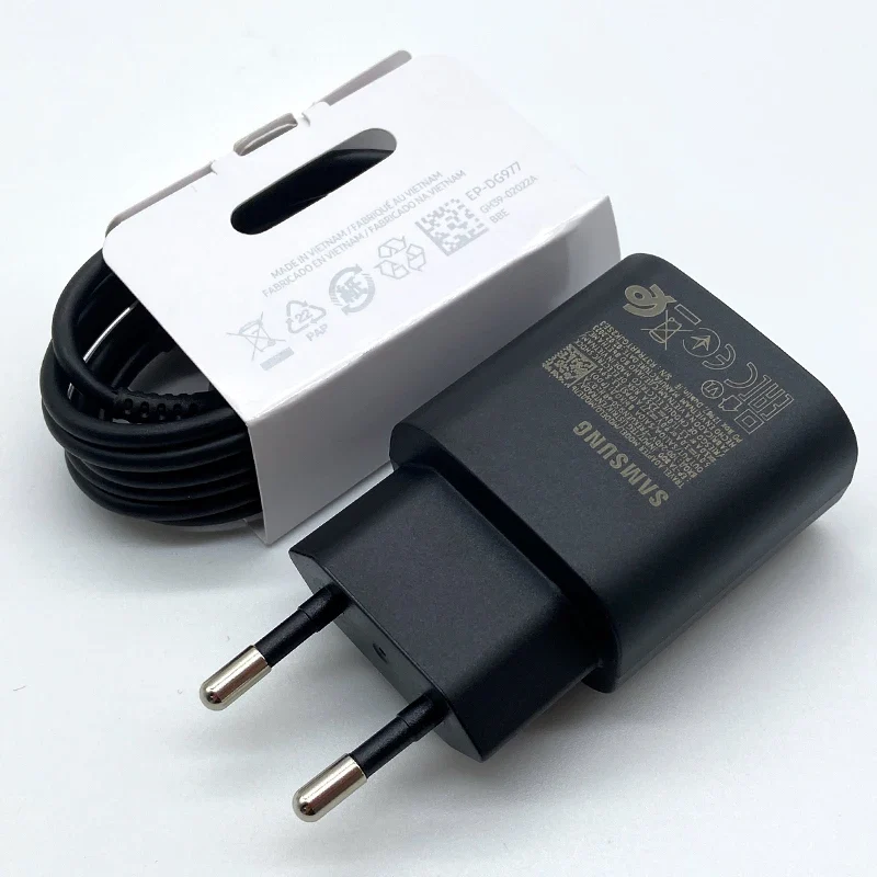Samsung 25W Super Fast Charger Usb Type C Cargador Adapter For Galaxy S24 S23 S20 S21 S22 Plus A54 A34 Adapter Z Flip Fold 5 6 4