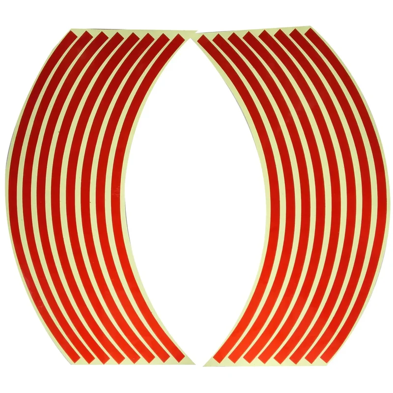 Car Styling Strips Reflective Motocross Bike Motorcycle Wheel Stickers and Decals 17/18 Inch Reflective Rim Tape 1 Set 7 Colors