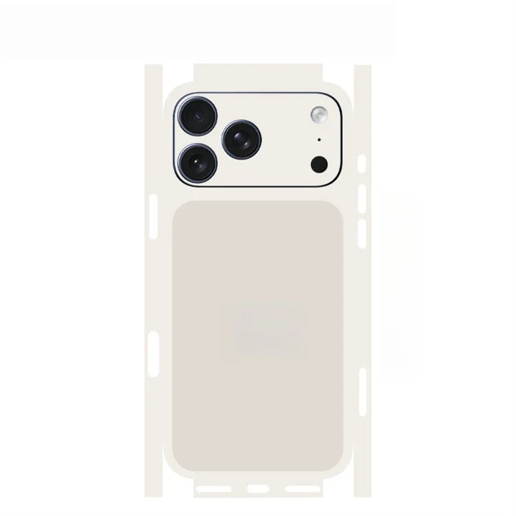Plain Color Decal Skin for iPhone 17 16 15 14 13 Pro Max Back Cover Wrap Rear Screen Protector Anti-scratch Durable Stickerl