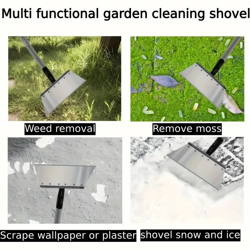 Heavy Duty Metal Weeding & Edging Shovel | Multi-Use Garden Tool for Trimming, Ice, Cleaning, Manual, Rust-Resistant