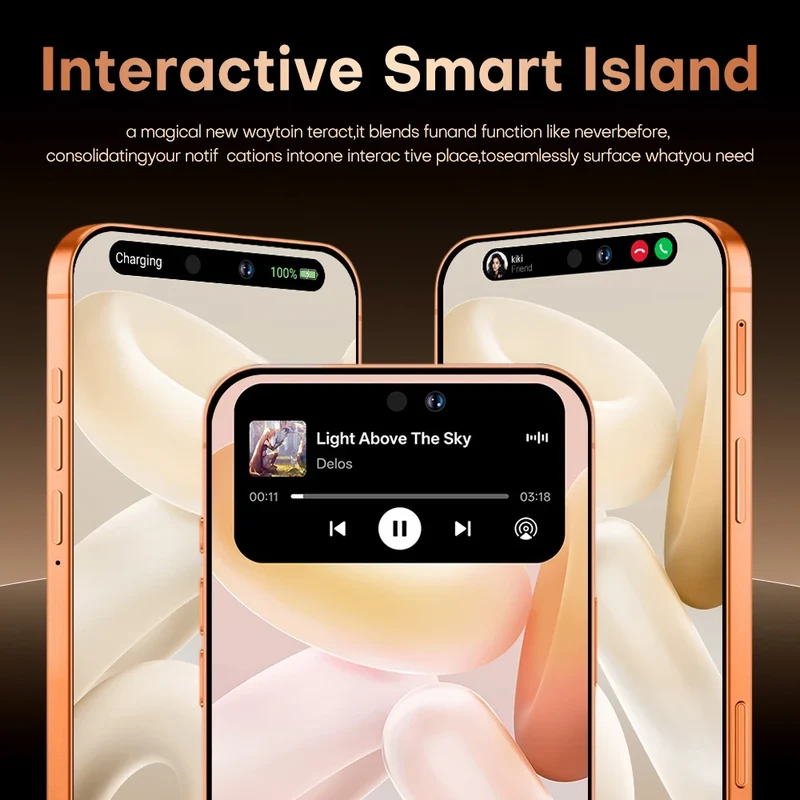 Hot 2026 High Quality i17 Pro Max Original Intelligent 4G 5G Dual Card Dual Standby System Global Version 8000mAh Battery
