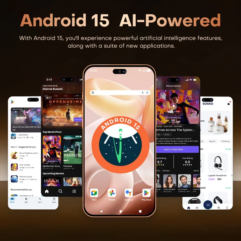 Hot 2026 High Quality i17 Pro Max Original Intelligent 4G 5G Dual Card Dual Standby System Global Version 8000mAh Battery