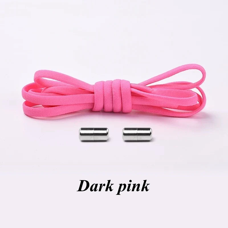 Semicircle No Tie Shoelaces Elastic Shoe laces Sneakers shoelace Metal Lock Lazy Laces for Kids and Adult One size fits all shoe