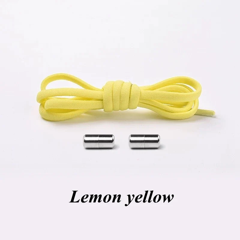 Semicircle No Tie Shoelaces Elastic Shoe laces Sneakers shoelace Metal Lock Lazy Laces for Kids and Adult One size fits all shoe