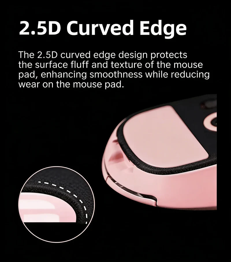 ESPTIGER ICE Mouse Skates for Razer Viper V4 Pro High Purity PTFE Mouse Feet 2.5D Edge Glides Curve Edge