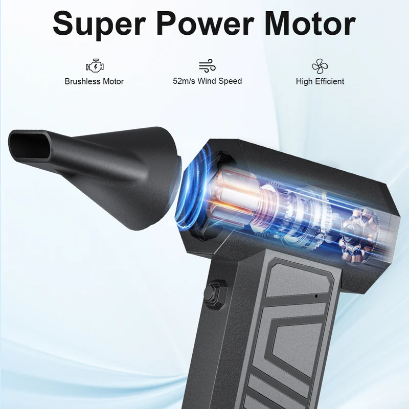 Blower Car Vacuum Cleaner Turbo Fan Violent Jet Fan Cleaning Blowing Tools Auto Dust Collector Portable Air Duster Hair Dryer