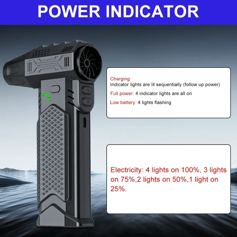 Blower Car Vacuum Cleaner Turbo Fan Violent Jet Fan Cleaning Blowing Tools Auto Dust Collector Portable Air Duster Hair Dryer