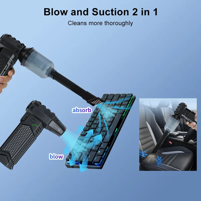 Blower Car Vacuum Cleaner Turbo Fan Violent Jet Fan Cleaning Blowing Tools Auto Dust Collector Portable Air Duster Hair Dryer