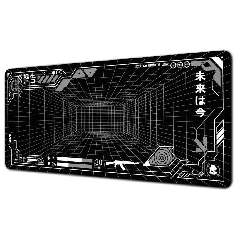 Perspective Grid Desk Mat Gaming Mat Pad on The Table Office Gamer Accessorie Keyboard Mat White Mouse Pad Mouse Carpet playmat