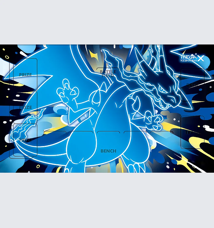 Diy Pokemon Playmat - Self Made New Gengar Dragonite Squirtle Charmander Bulbasaur Battle Card Mat Rubber Anti-slip Mouse Pad