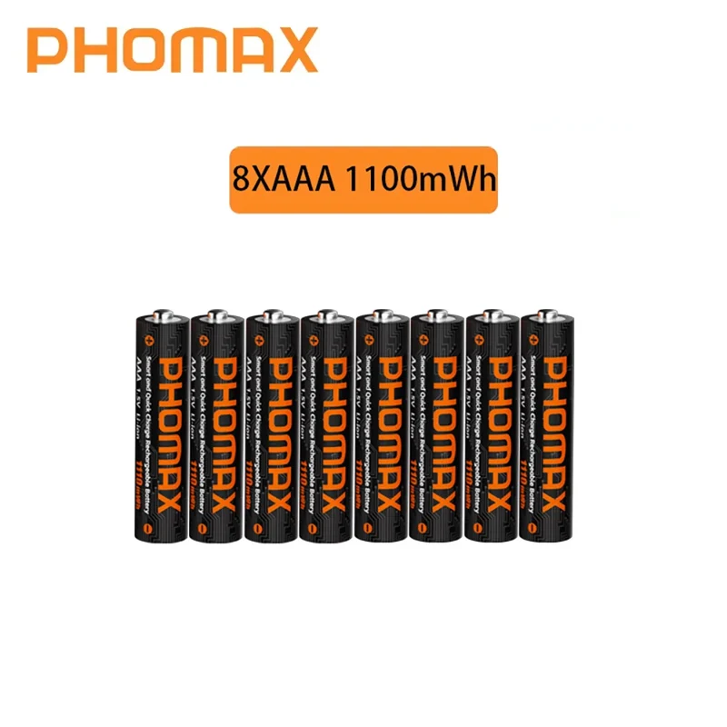 PHOMAX New Fast Charger&Rechargeable Battery,1.5V AA 4200mWh & AAA 1110mWh Lithium Battery For Remote Control Mouse SmartDoor