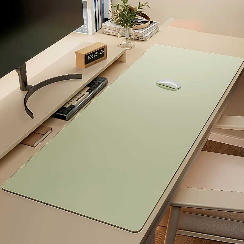 1pc Large Faux Leather Mouse Pad, Non-Slip Waterproof Desk Pad for Office, Desk, Mouse Pads for DeskEasy To Clean, Mouse Pads