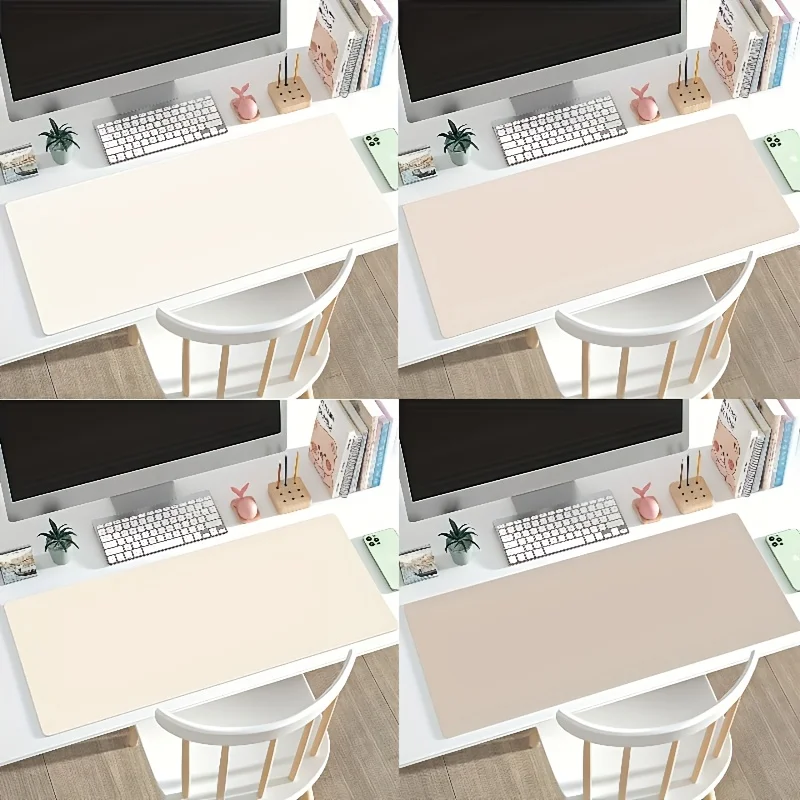 1pc Large Faux Leather Mouse Pad, Non-Slip Waterproof Desk Pad for Office, Desk, Mouse Pads for DeskEasy To Clean, Mouse Pads