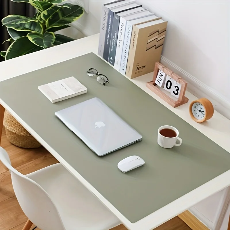 1pc Large Faux Leather Mouse Pad, Non-Slip Waterproof Desk Pad for Office, Desk, Mouse Pads for DeskEasy To Clean, Mouse Pads