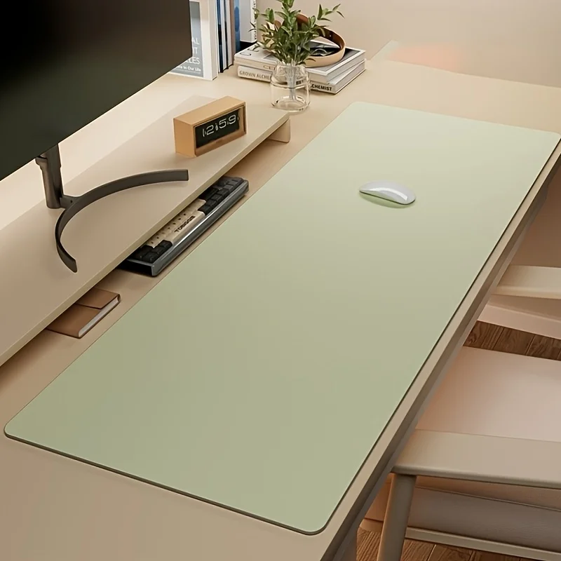 1pc Large Faux Leather Mouse Pad, Non-Slip Waterproof Desk Pad for Office, Desk, Mouse Pads for DeskEasy To Clean, Mouse Pads