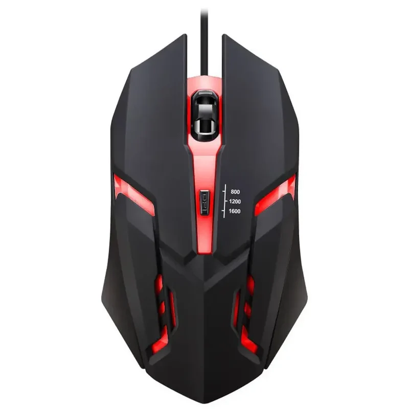 USB LED Colorful Luminous Button Gaming Mouse Wired Mouse For PC Gamer Computer Desktop Laptop Mice DPI1200 RGB Ergonomic Mouse