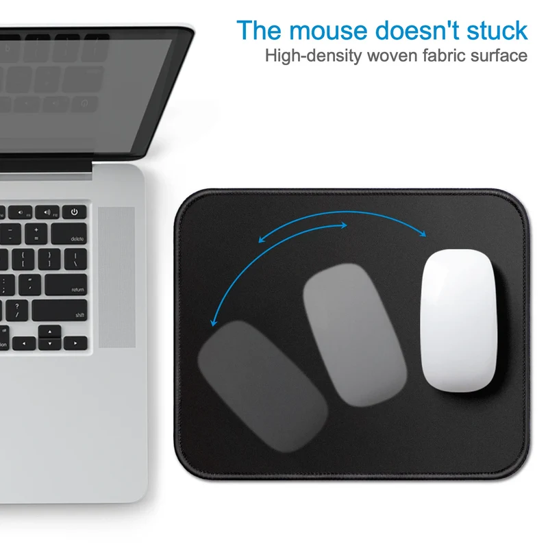 Mouse Pad with Stitched Edge Gaming Mousepad Small Non-Slip Rubber Base Washable Portable for Office Home Computer Laptop