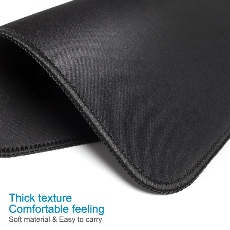 Mouse Pad with Stitched Edge Gaming Mousepad Small Non-Slip Rubber Base Washable Portable for Office Home Computer Laptop