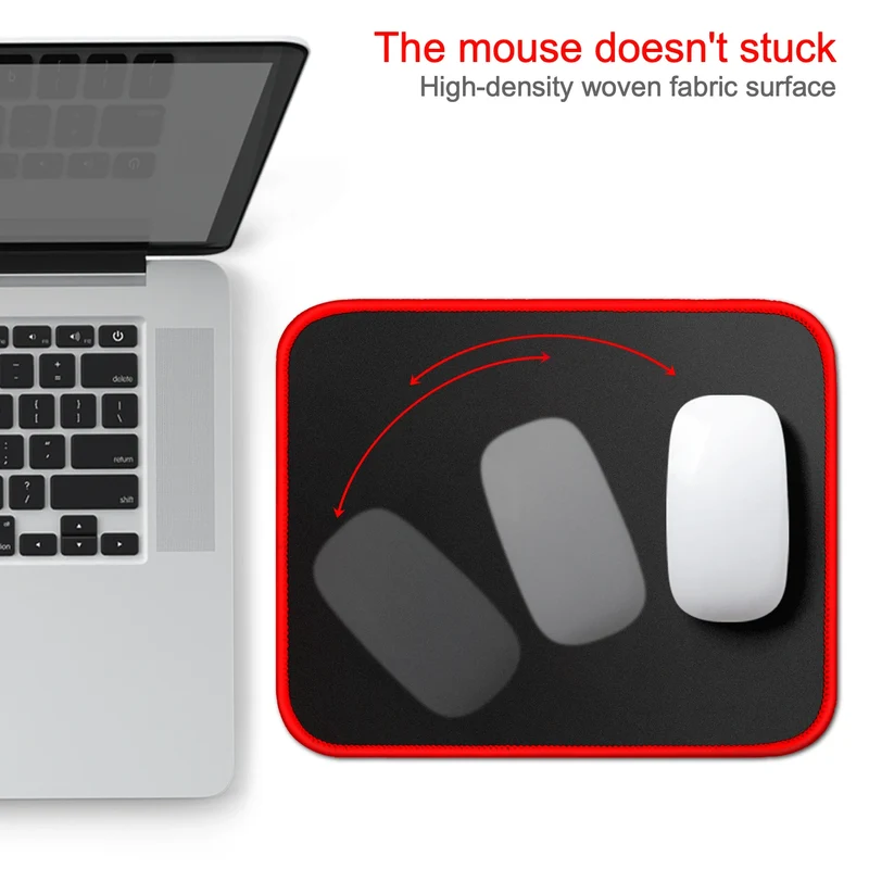 Mouse Pad with Stitched Edge Gaming Mousepad Small Non-Slip Rubber Base Washable Portable for Office Home Computer Laptop