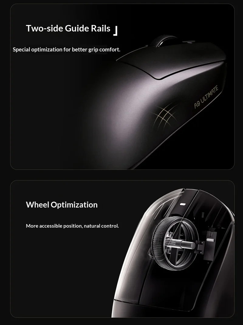 ATK DragonFly A9 Air Ultimate Wireless Gaming Mouse PAW3950 Ultra 42000DPI 750IPS 8KHz RGB Ergonomic For Windows MacOs PC Gifts