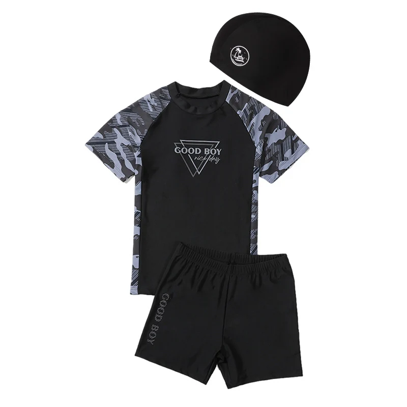 Children's Swimwear Boys' Big Children Split 2025 New Fat Children's Big Children's Hot Spring Swimming Trunks Youth Swimming suit