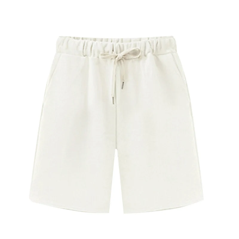 Small Sweat Pure Cotton Shorts Breathable Women's Summer High Waist Thin Loose Sports Casual Pants Slimming Straight Pants Women's Pants