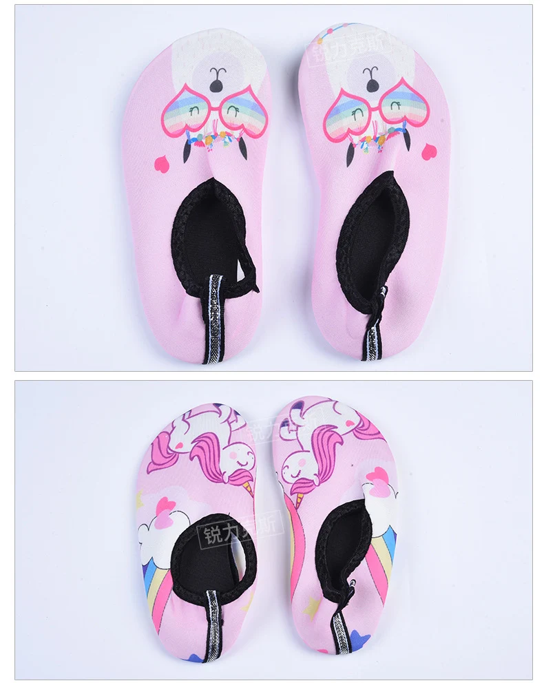 Cartoon Children's Beach Shoes Hard Sole Wading Shoes Diving Equipment Snorkeling Shoes and Socks Barefoot Swimming Shoes Diving Socks Quick-drying