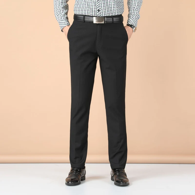 Men's Business Wear Slim-fit Trousers Spring and Autumn Casual Men's Wear Youth Work Dress Work Black Business Suit